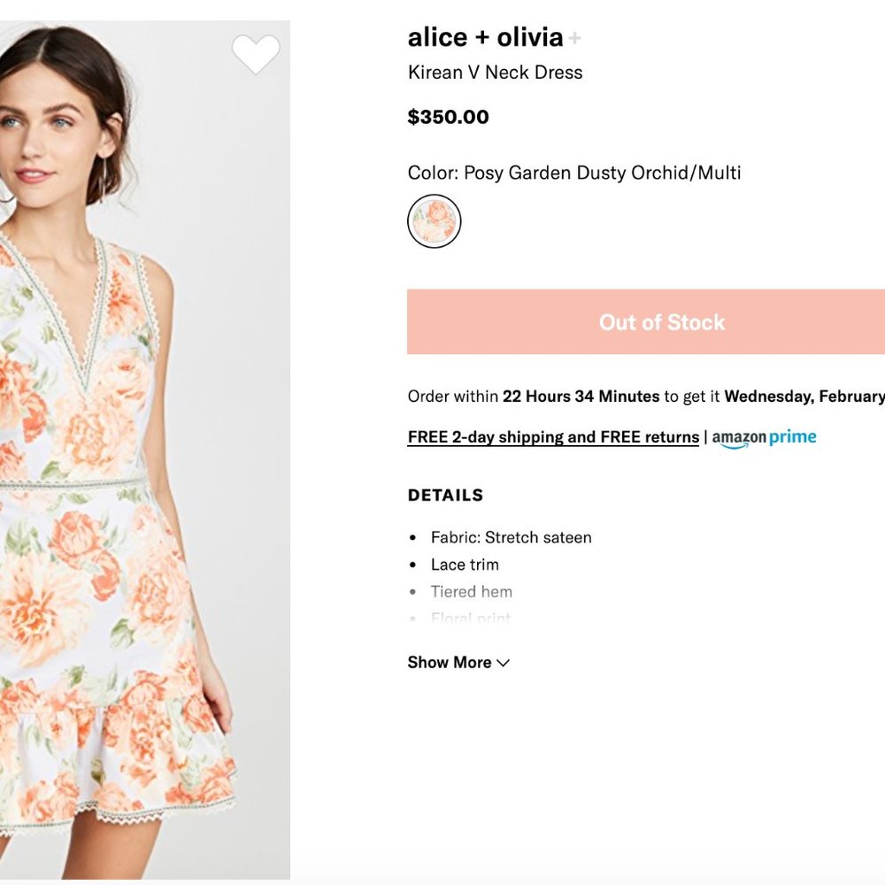 SOLD OUT NWT Alice and Olivia Dress